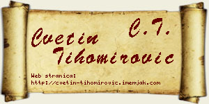 Cvetin Tihomirović vizit kartica